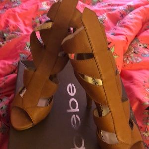 Leather Bebe gladiator sandals